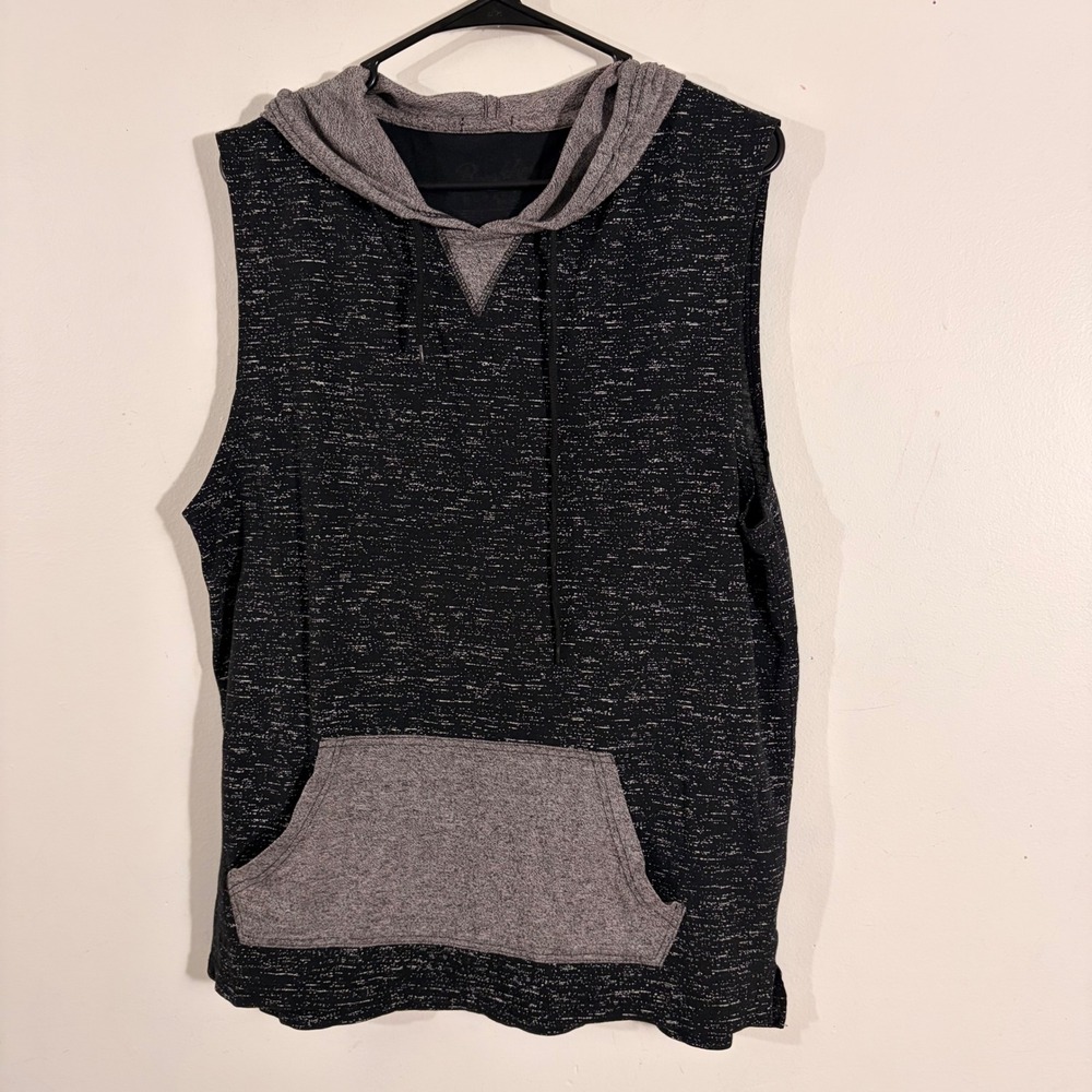 Unbranded Sleeveless Hoodie Women's L Black Space Dye Good Athleisure Streetwear